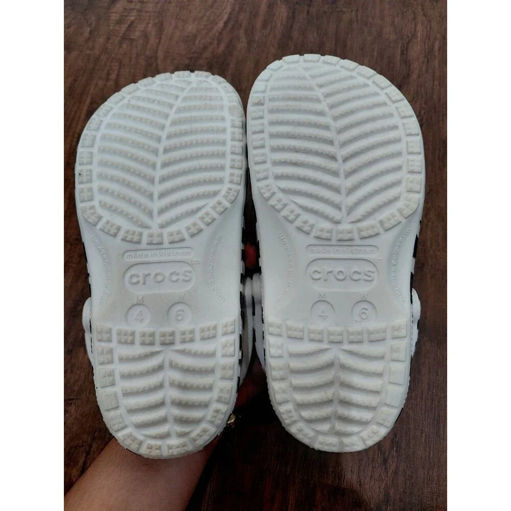 Womens Crocs Animal Remix Zebra/Prints Clogs Men Size 4 Womens 6